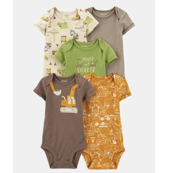 Carters - Baby 5-Pack Short-Sleeve Bodysuits